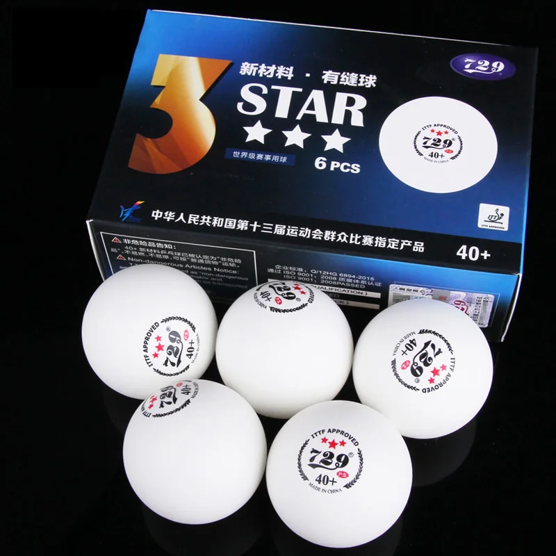 

Genuine 729 Friendship 3-Star Seam 40+ Plastic Table Tennis Balls New Material ITTF APPROVED Poly Ping Pong Balls