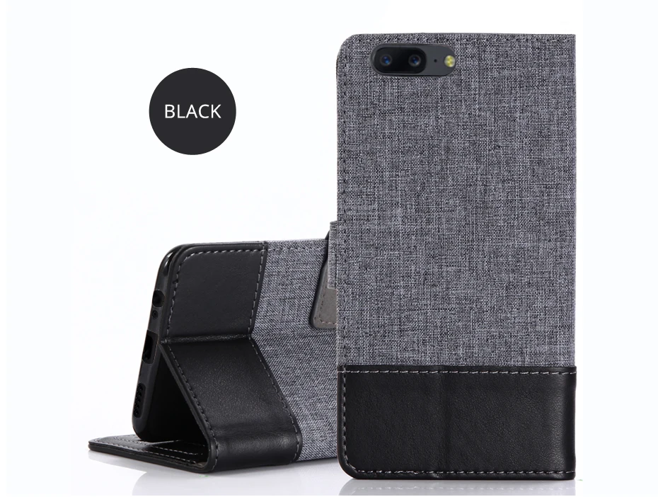 NKOBEE Oneplus 5 Flip Cover Wallet Card Holder Stand Oneplus 5 Case Original Protetive Linen+Leather Stitching One Plus 5 Cover (8)