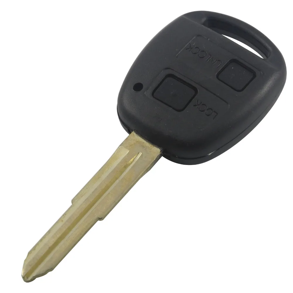 2 Button Remote Car Key Shell Case For Toyota Yaris With TOY41 Uncut Blade With Rubber