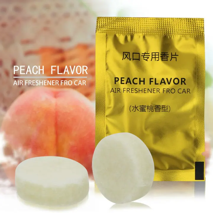 Peach Flavor Автомобильный освежитель воздуха на выходе, 2 шт. в упаковке, 5 ароматов, Стайлинг, автомобильный Кондиционер, вентиляционный зажим - Название цвета: Peach Flavor