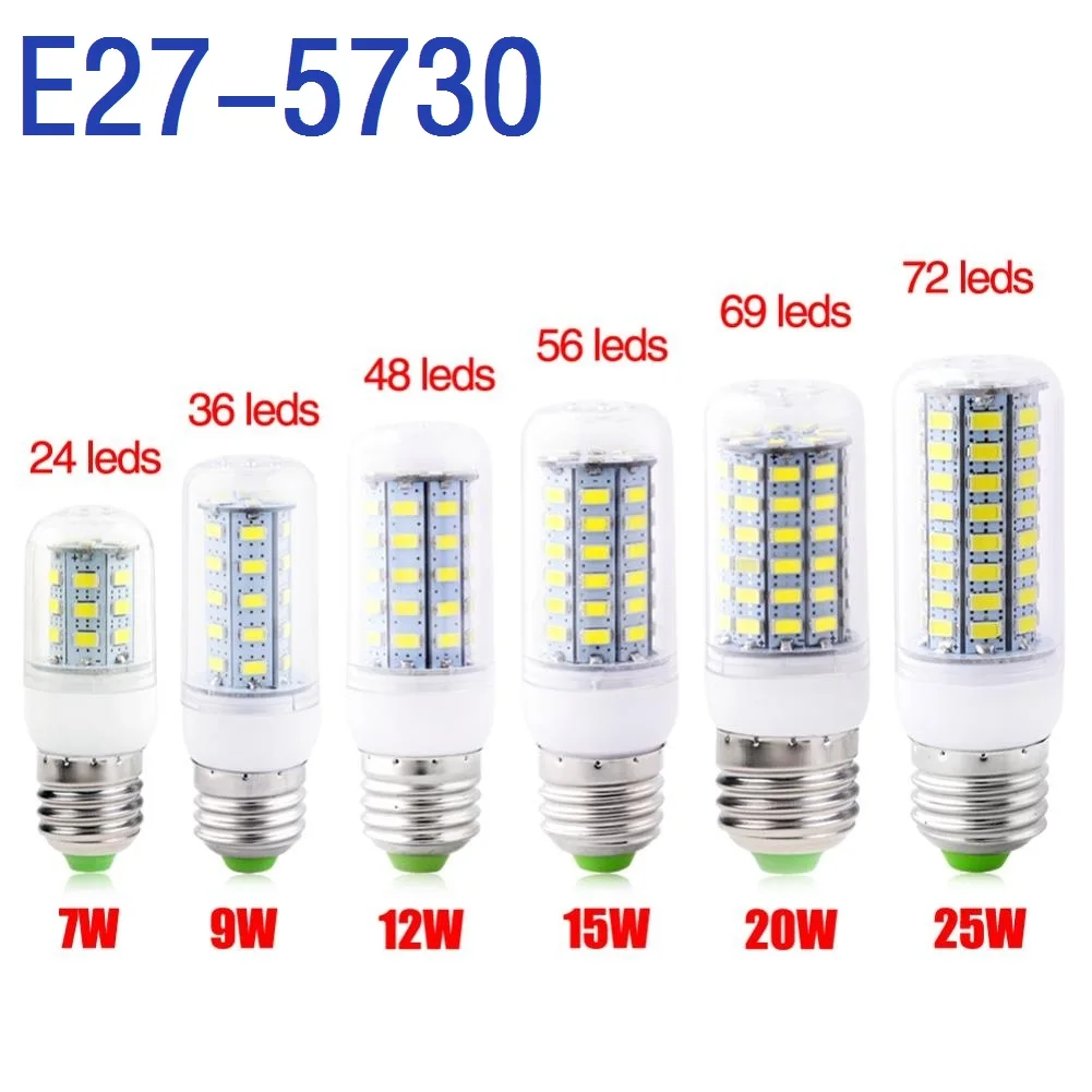 LED Corn Light Bulb E27 B22 GU10 E14 G9 7W To 30W Cool/Warm White AC110V / 220V High Bright Lamp Energy Saving Lights D40
