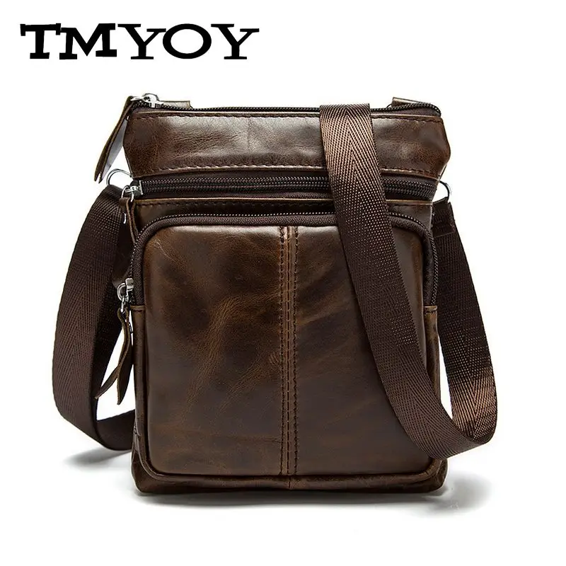 TMYOY 2017 fashion new men&#39;s Messenger Bag Retro Shoulder Bag genuine Leather Small Bag men ...