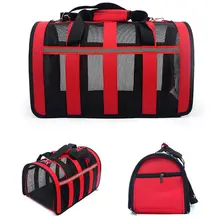 Переносная сумка для домашних животных, кошек, собак, дышащая сетчатая сумка, оксфордская ткань, складная клетка для питомцев, переноска для маленьких средних собак, кошек, уличная переноска