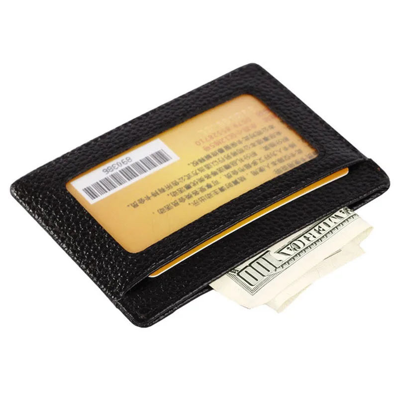 

2018 Minimalist Fashion Designer Men Wallets Cow Leather Wallet Credit Card Holders Male Mini Wallets Hasp Purses Black Brown