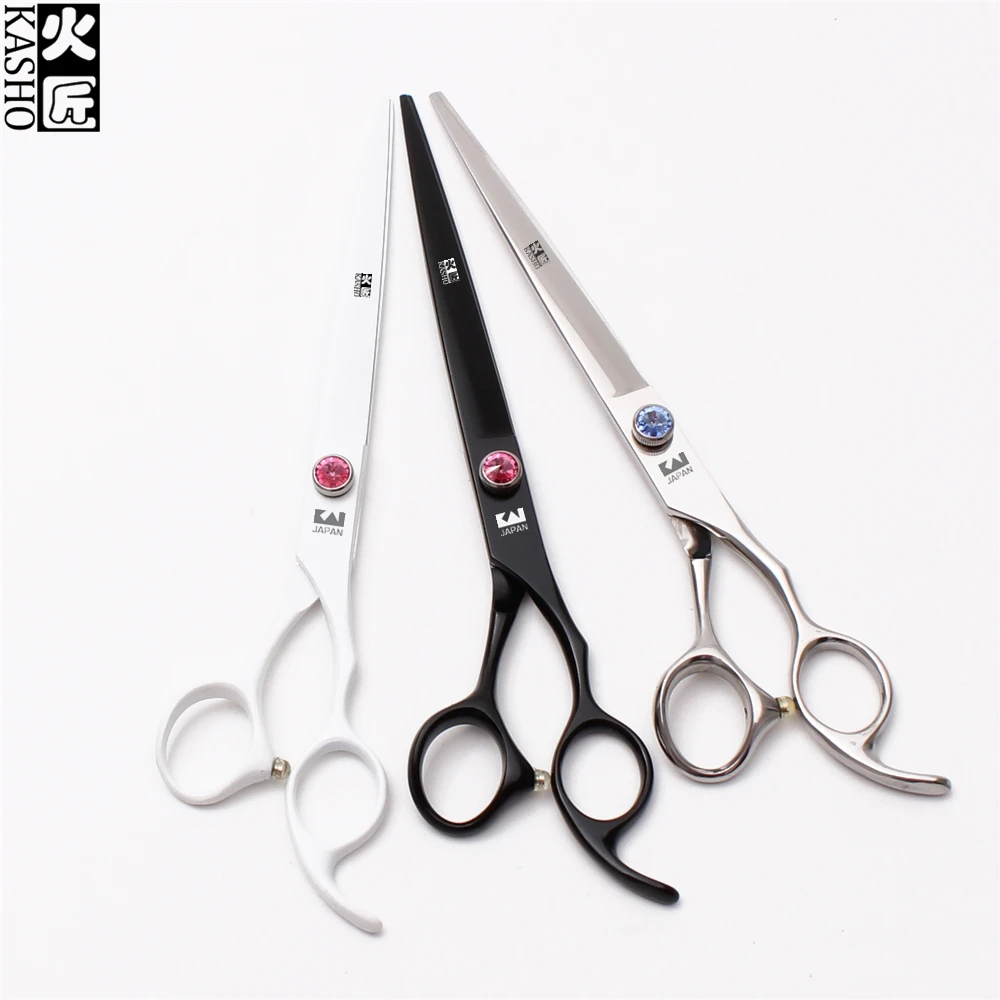

8.0" 22cm KASHO JP 440C Hairdresser For Pets Grooming For Dogs Cutting Shears Regular Scissors Professional Pets Scissors H9102