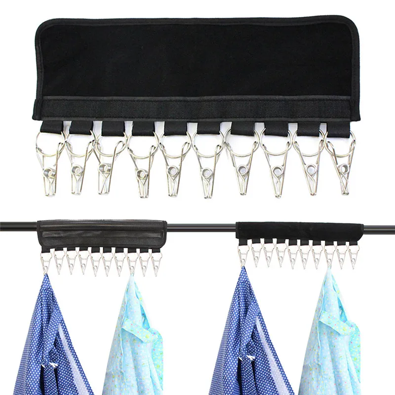 

Clothes Pins Portable Hanger Hat Clip Bathroom Rack Folding Travel Drying Clothe Drying Rack Towel Clip