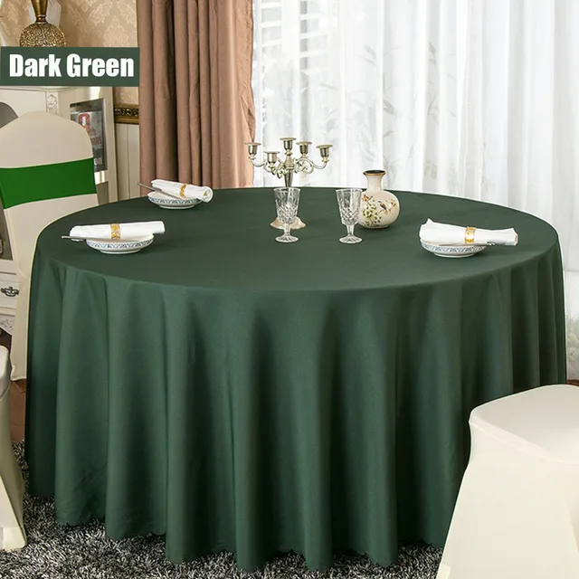 10pcs Lot 100 Polyester Solid Round Table Cloth For Hotel Wedding 10pcs Lot 100 Polyester Solid Round Table Cloth For Hotel Wedding Party Decoration White