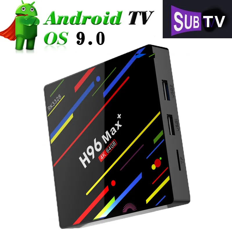 

With 1 Year SUBTV IPTV Subscription 3500 live TV +VOD Arabic Portugal Denmark Brazil French IPTV Android 9.0 TV Box H96 MAX+