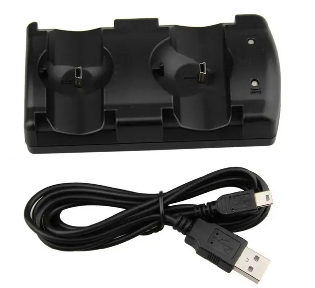 Special Price Hot Sale Dual USB Powered Dock Charger for PlayStation 3 for Sony for PS3 Move Navigation and Controller