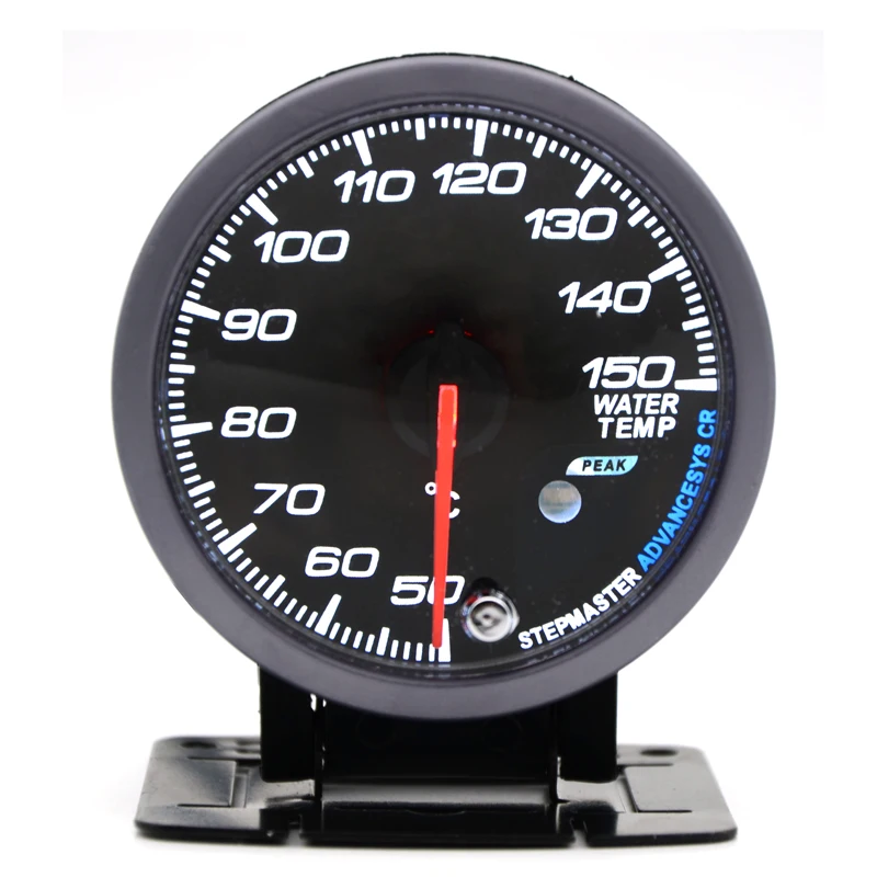 Dragon Gauge 60mm Water Temp Gauge Black Color With Sensor Dual Led