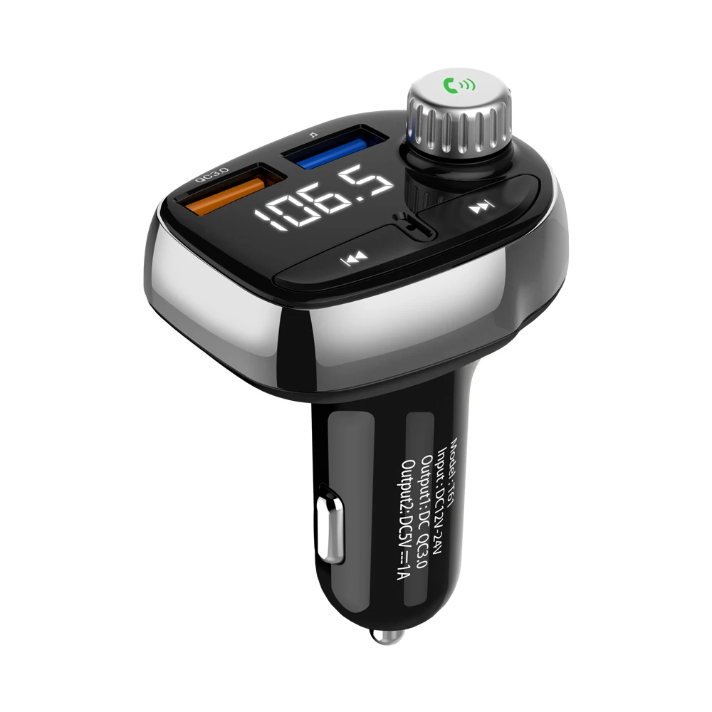 

Hands-Free Mode Automatically FM Transmitter Support USB Reading With Voice Prompts