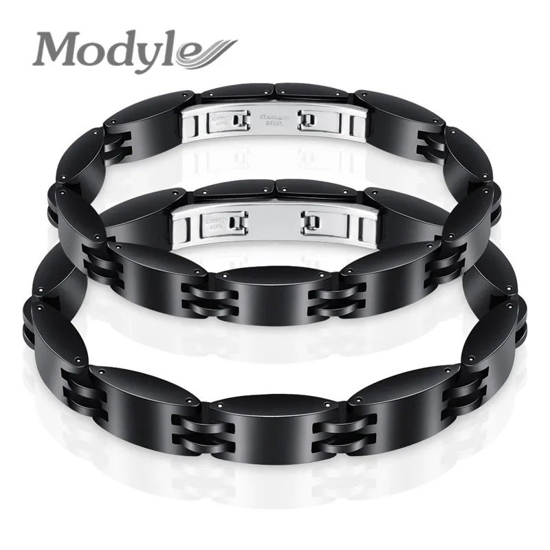 Модный черный свадебный браслет браслеты из нержавеющей стали мужские Wo мужские ювелирные изделия на День святого Валентина