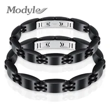 Модный черный свадебный браслет браслеты из нержавеющей стали мужские Wo мужские ювелирные изделия на День святого Валентина