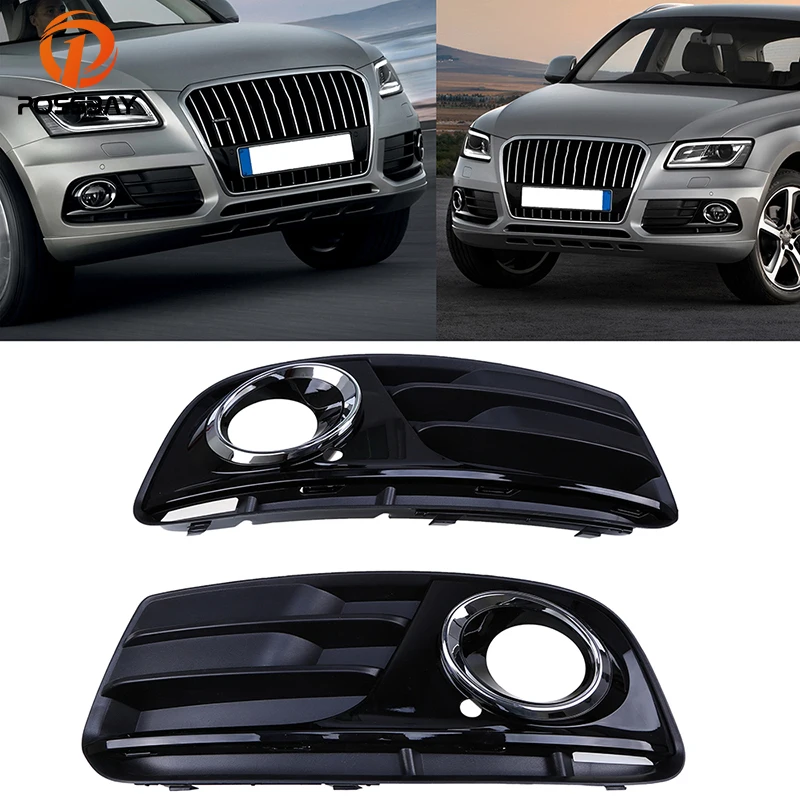 

POSSBAY Fog Light Lamp Cover Grille Grills for Audi Q5(8R) MK1 2012 2013 2014 2015 2016 facelift Auto Side Replacement