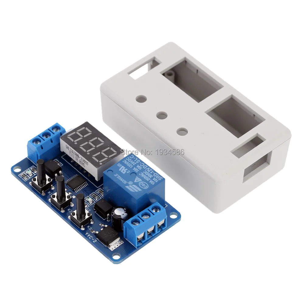 LED Delay Timer Control Switch Relay Module Automation 12V with case