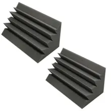 2 шт 12x12x24 см(4,7x4,7x9,4 дюйма) Акустическая пенная панель басовые ловушки звукопоглощение лечение звука