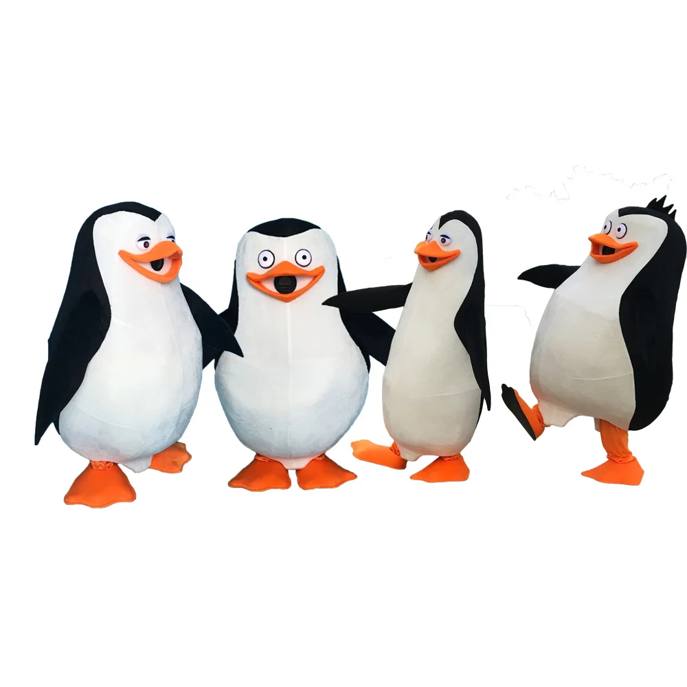 The Penguins of Madagascar Penguin Mascot Costume cosplay Fancy Dress