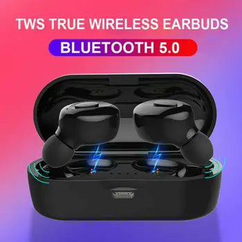 

Bluetooth 5.0 Headset TWS Wireless Earphones Twins Earbuds 5D Stereo Handfree Touch Control Noise Cancelling Gaming Earphone