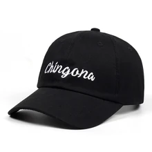 Хлопок Chingona папа шляпа унисекс вышивка бренд Бейсболка Snapback кепки s хип-хоп кость для мужчин женщин Черная винно-красная Кепка s