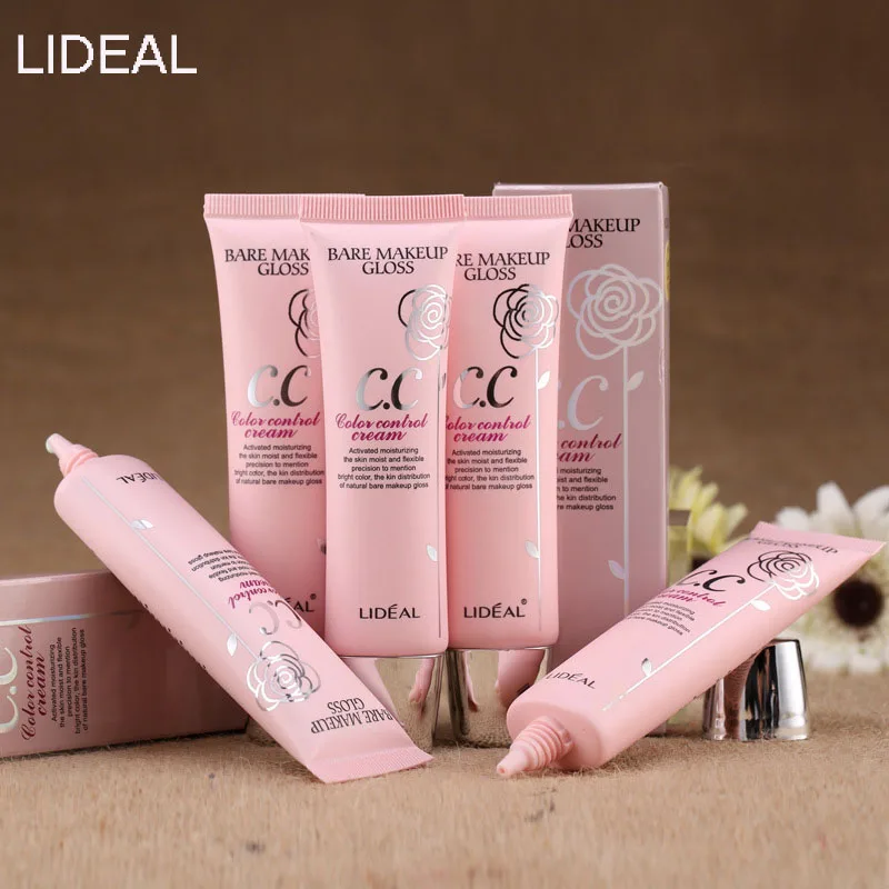 

LIDEAL CC cream face base makeup gloss korean beauty foundation Concealer Oil control moisturizing profissional completa 1pcs