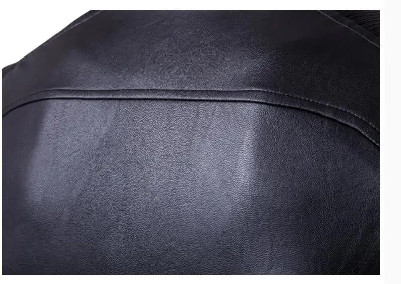 Куртка мужская кожаная на двойной молнии Байкерский пиджак с лацканами и длинным