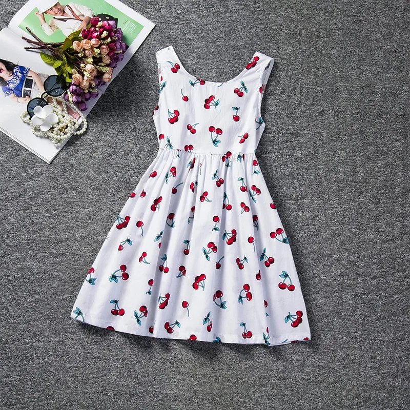 Summer Casual Kids Dresses School Children Clothing Baby Girl Dress Clothes Floral Print Princess for Girls 2 4 6 years