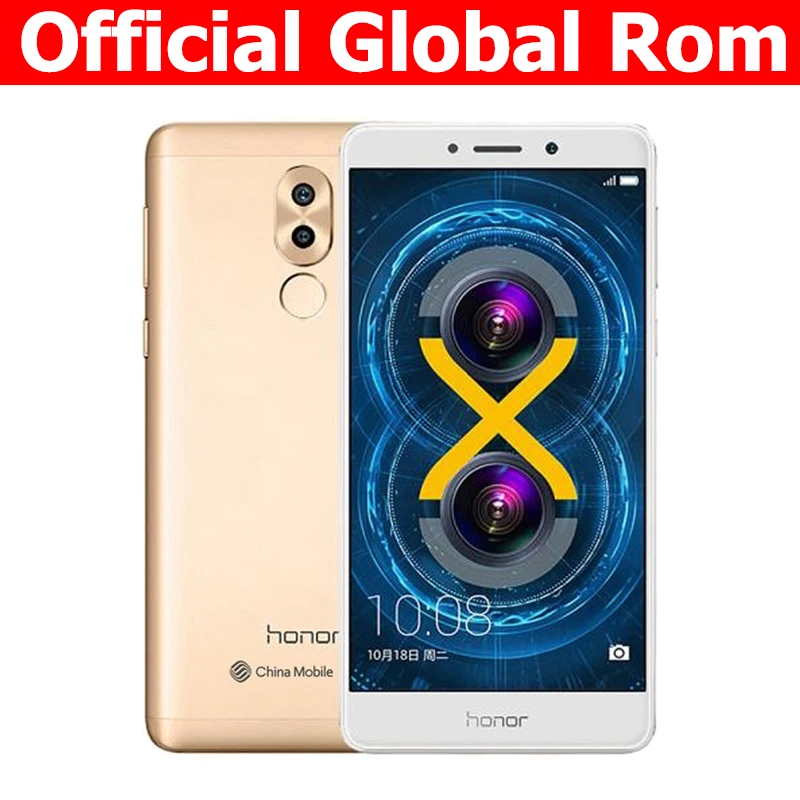 Официальная глобальная память Honor 6X 3g ram 32G rom мобильный телефон 4G LTE 5,5 дюймов 1920x1080P 3340 мАч Fringerprint ID металлический корпус