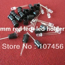 3 мм светодиодный красный+ светодиодный держатель/светодиодная крышка 3 мм водный яркий светодиодный светильник