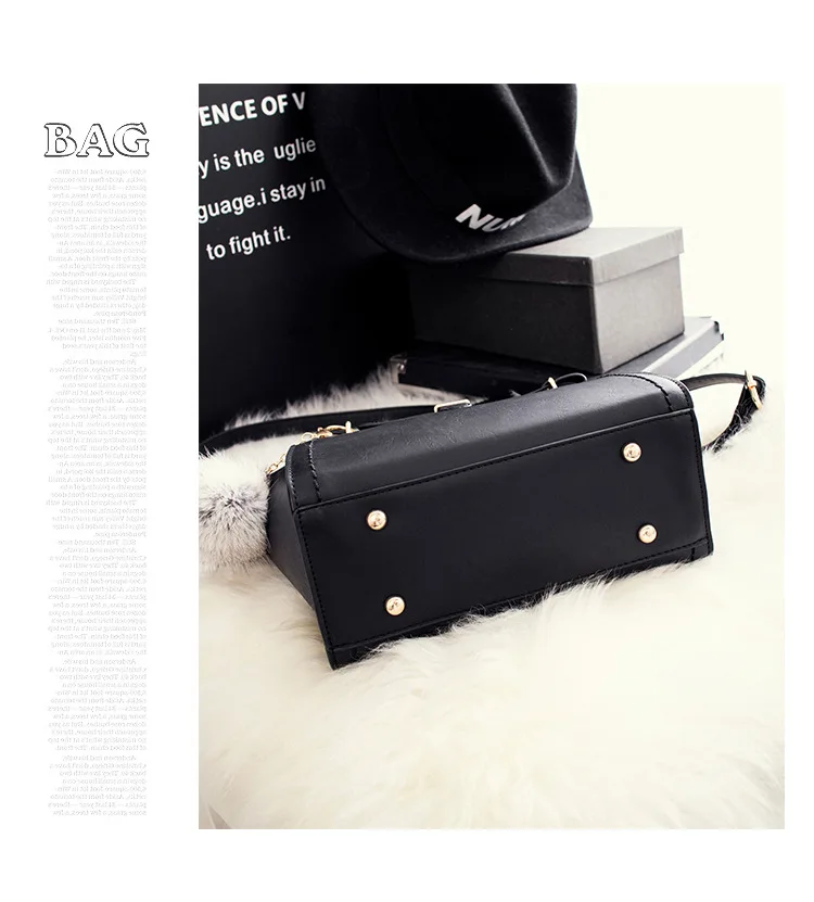 Women Handbag PU Leather Shoulder Tote Bag Fashion Girls Messenger Crossbody Hand Bags Solid Color For Lady Female (14)