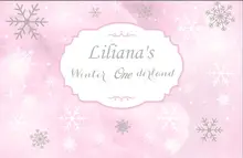 Personalizado país das maravilhas do inverno do floco de neve rosa fotografia fundos cenários de festa de Alta qualidade de impressão Computador