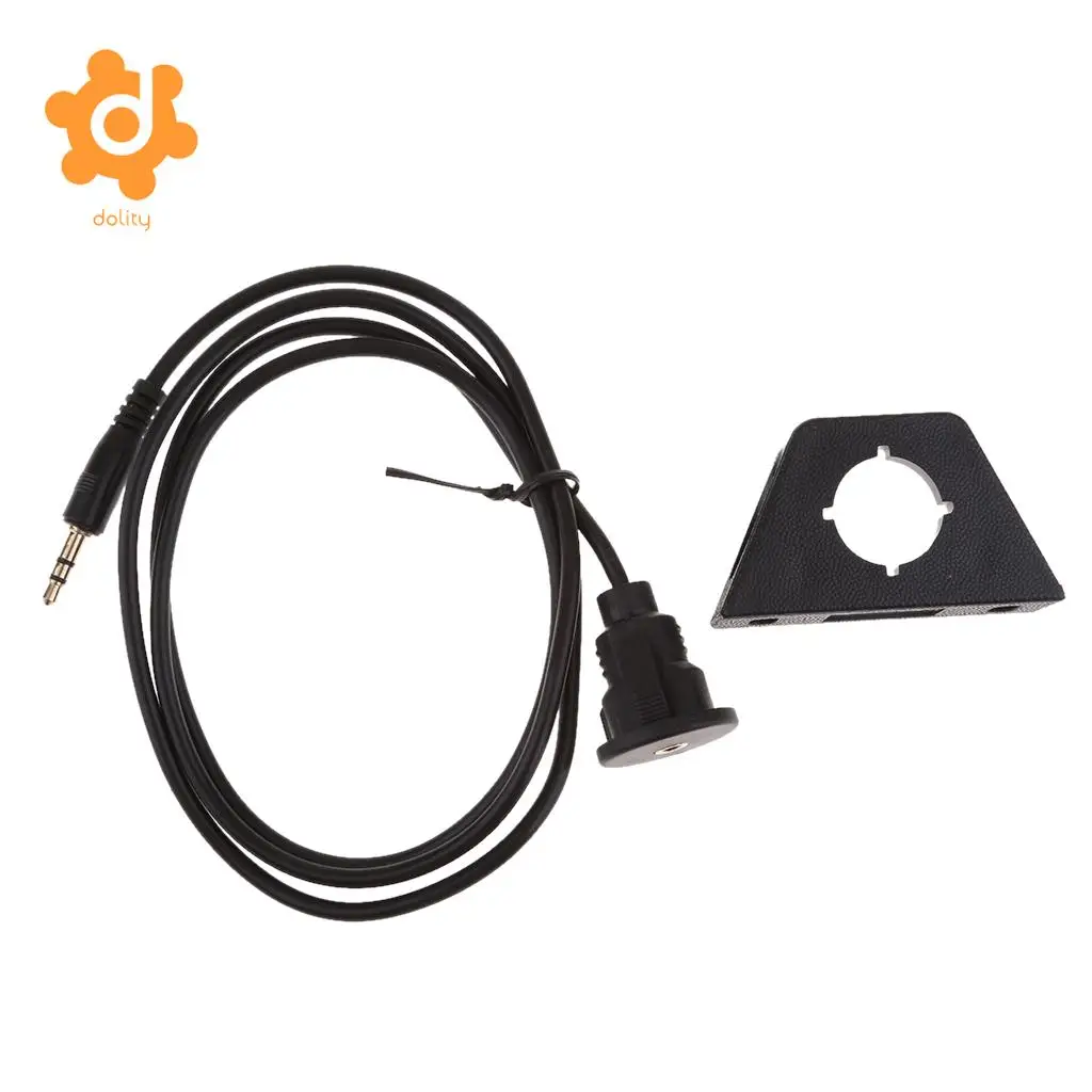 Male to Female 3.5mm AUX Extension Flush Panel Mount Cable for Boat 1 Meter