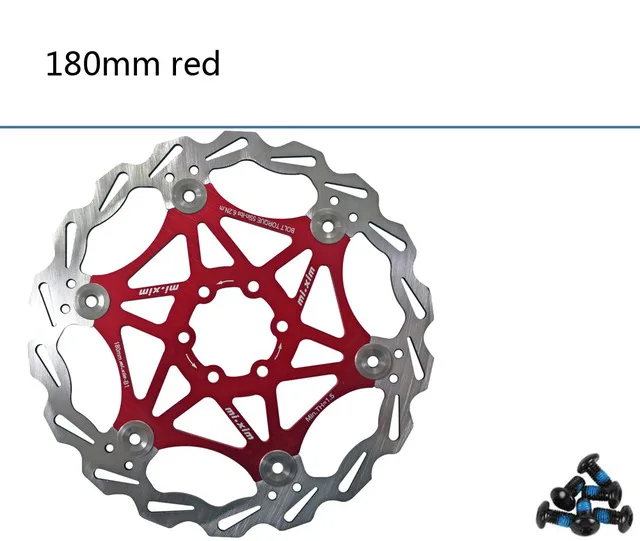 Mi. Xim MTB велосипед горный велосипед велосипедный спорт поплавок плавающей диски 160/180/203 мм B1 красный/синий/черный/золото для дисковый тормоз горного велосипеда - Цвет: Red 180mm