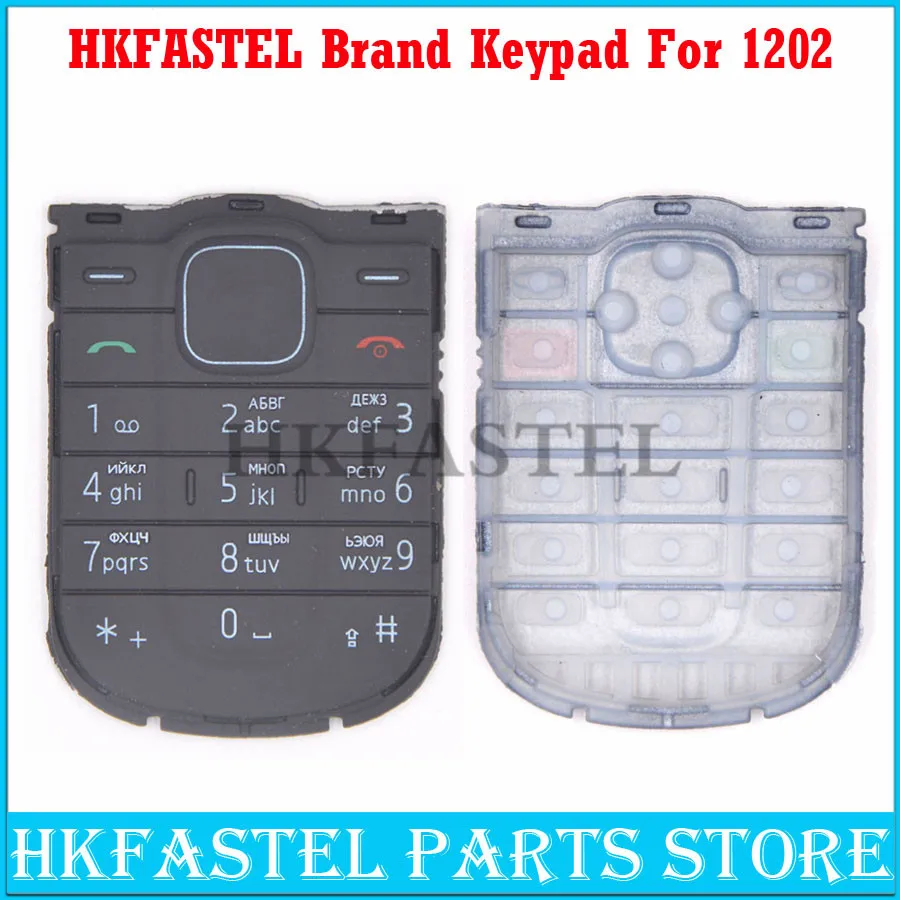 

HKFASTEL New keyboard For Nokia 1202 replace High Quality English/Russian/Arabic Mobile Phone housing Keypad