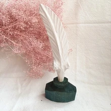 Креативная перо деревянная шариковая ручка карандаш подарки