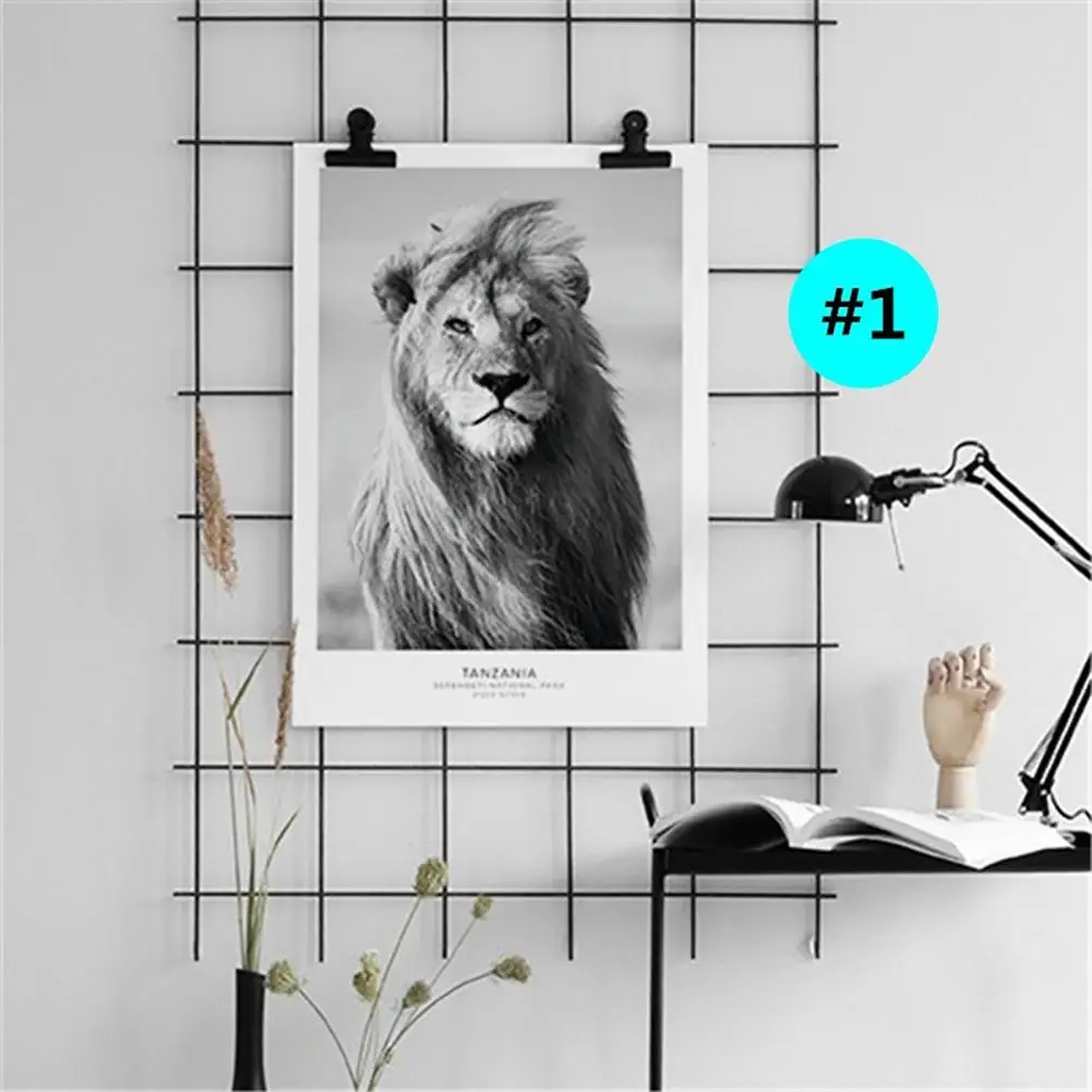 

Nordic Lion Highland Cattle Tiger Design Canvas Painting Calligraphy Wall Art Picture Decor Canvas Painting