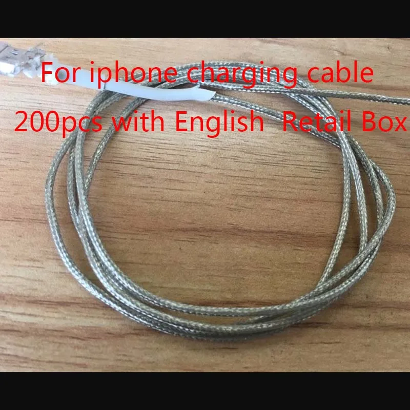 bilder für 200 stücke Hohe Qualität 1 mt 2 mt USB Sync-daten-ladekabel für iPad Air für iPhone 5 5 S 6 7 Plus für IOS 10.3 Mit Englisch Einzelhandel Box bilder für 200 stücke Hohe Qualität 1 mt 2 mt USB Sync-daten-ladekabel für iPad Air für iPhone 5 5 S 6 7 Plus für IOS 10.3 Mit Englisch Einzelhandel Box
