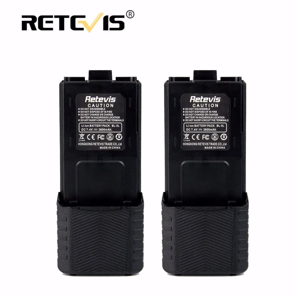 2pcs Large Capacity 2800mAh Li ion Battery BL 5L For Baofeng Battery UV 5R UV5RB UV5RE