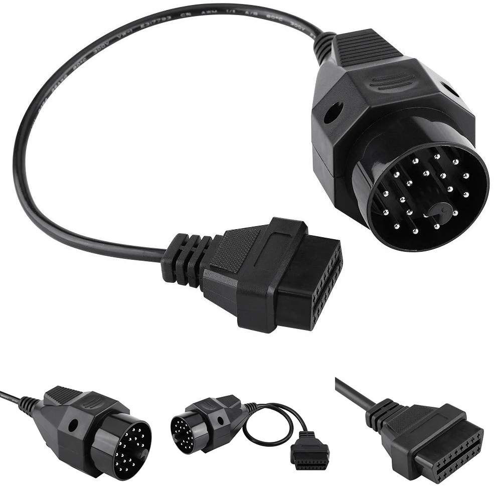 Car Diagnostic Cables Connectors 1Pcs 20 Pin to 16 Pin OBD2 Female Adapter Connector Scanner Cable For BMW E36 E38 E39 E46