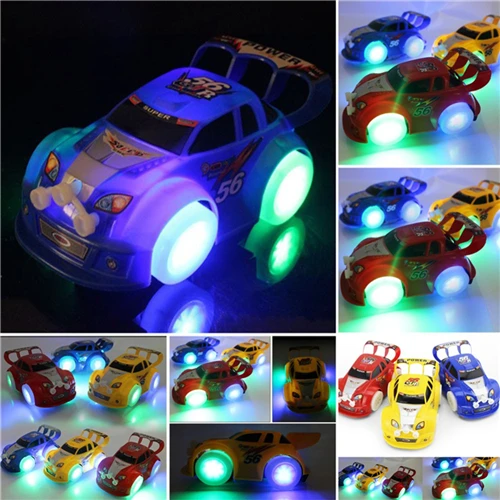 Kids Christmas Electric Car Music Racing Car Automatic Steering Flashing Car Toys New Year Car