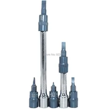 5 шт. SL2 SL3 SL4 SL5 SL6 отвертка бит сокета+ 2 шт. 1/" Привод гнездо адаптера гибкий удлинитель 2" 50мм " 100 мм