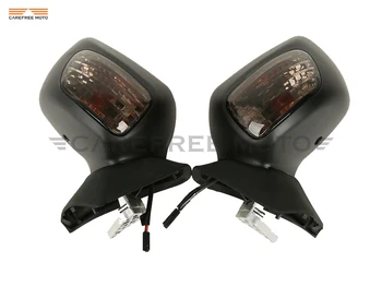 

Matte Black Motorcycle Rear View Side Mirror With OrangeTurn Signal case for Honda Goldwing GL1800 F6B 2013 2014 2015 2016