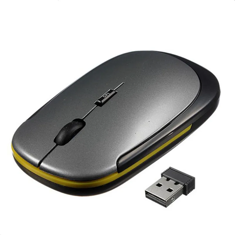 BinFul ультра тонкая u-образная 2,4 ГГц Беспроводная мышь мини USB приемник беспроводная 1600 dpi оптическая игровая мышь компьютерные мыши - Цвет: gray