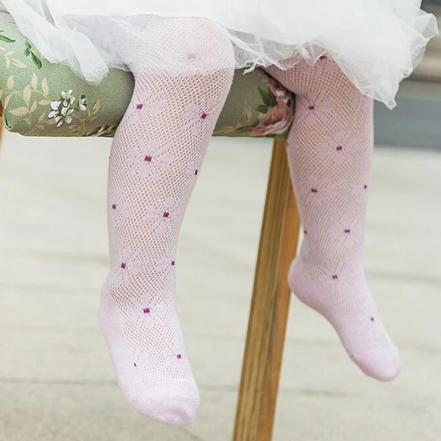 Lovely baby girl tights cotton breathable stocking for girls newborns