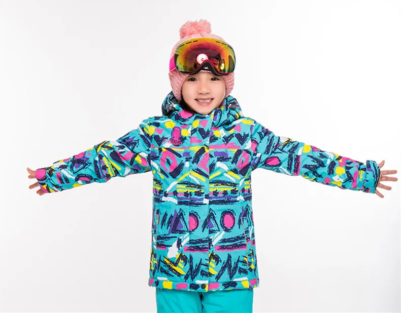 Детский лыжный костюм, зимний костюм для детей, зимняя куртка и штаны, костюм для сноуборда для мальчиков и девочек, лыжная одежда