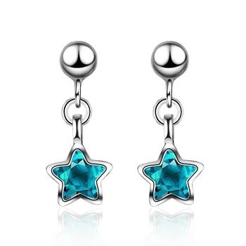 

XIYANNIKE Azure Star River Earrings New Korean Temperament Blue Star Earrings For Women Wedding Party Jewelry Gifts VES7168