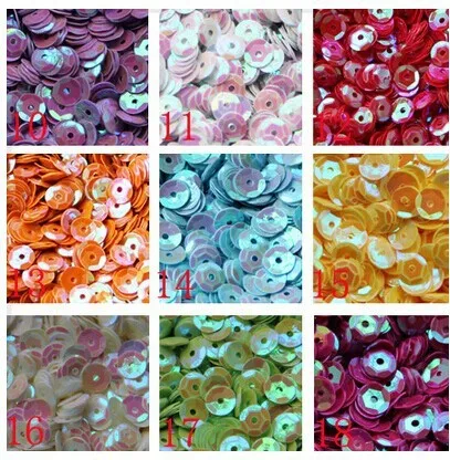 18 разноцветных DIY блестящих ручных швейных аксессуаров свободные блестки для рукоделий 6 мм круглые Блестки, стразы оптом