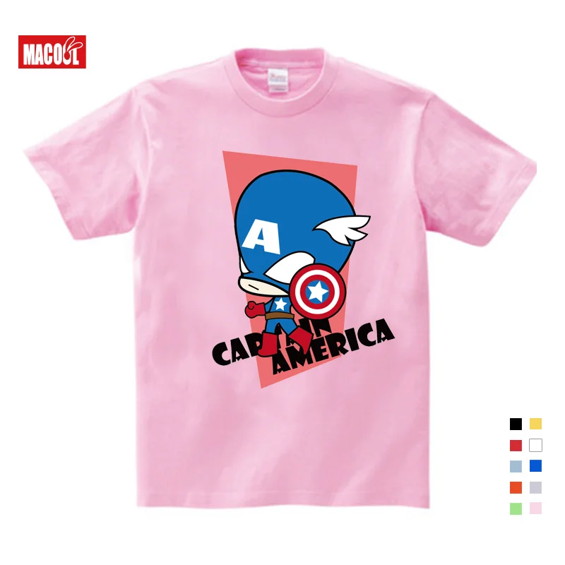 Free shipping 2019 t-shirt Superman/Batman/spider man/captain America /Hulk/Iron Man / t shirt Boy Girls Printing T-shirt 3T-9T