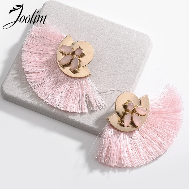 

Joolim Jewelry Wholesale/Resin Fabric Fringe Earring Fanned Earring Wholesale