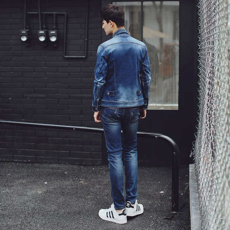 Slim Denim Pocket Coat Vintage Zip Jacket Men Casaco Masculino Turn Collar Male Denim Coat Washed Jean Jacket Clothes for Men Slim Denim Pocket Coat Vintage Zip Jacket Men Casaco Masculino Turn Collar Male Denim Coat Washed Jean Jacket Clothes for Men