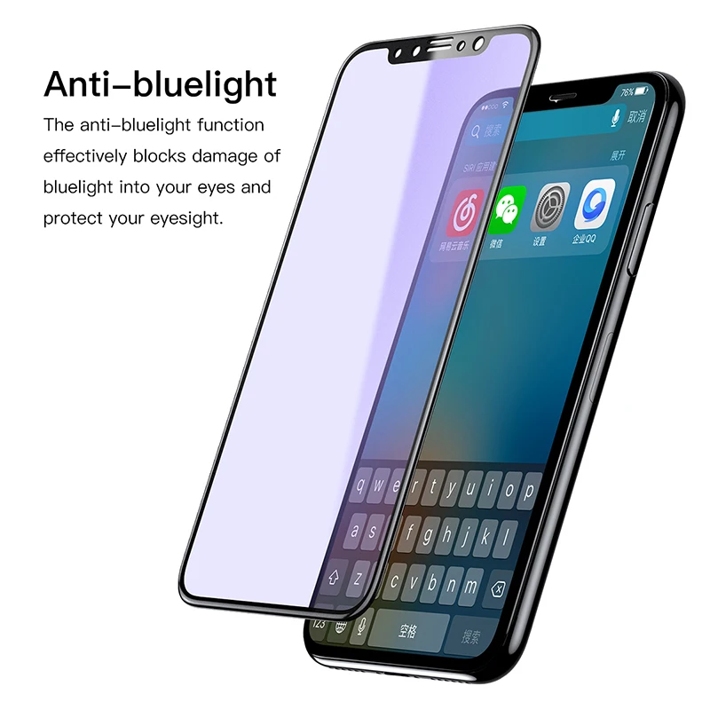 Baseus 0 23 мм Анти голубой PET мягкая матовый Защитная пленка для iPhoneX Стекло 3D